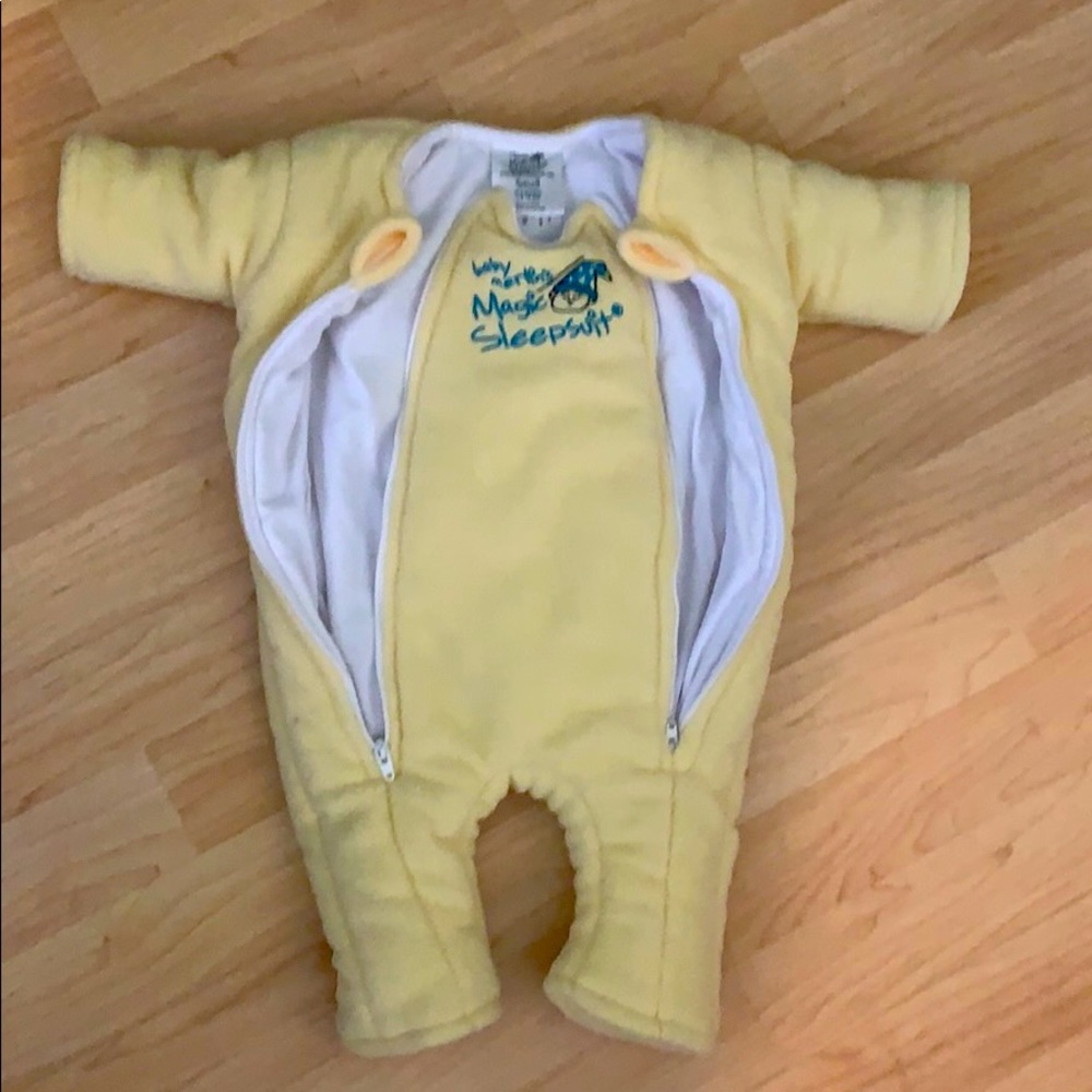 Merlin’s Magic Sleepsuit baby swaddle transition
